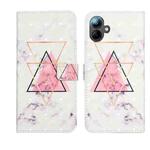 For Samsung Galaxy A07 5G Oil Embossed 3D Drawing Leather Phone Case(Triangular Marble)