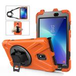 For Samsung Galaxy Tab Active 2 8.0 T390/T395/T397 Shockproof Colorful Silicone + PC Protective Case with Holder & Hand Grip Strap & Pen Slot(Orange)