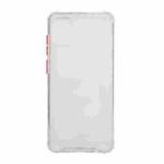 For Samsung Galaxy A21s Color Button Translucent Frosted TPU Four-corner Airbag Shockproof Case(White)