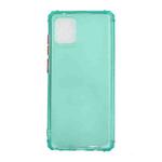 For Samsung Galaxy A81 Color Button Translucent Frosted TPU Four-corner Airbag Shockproof Case(Green)