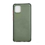 For Samsung Galaxy A81 Color Button Translucent Frosted TPU Four-corner Airbag Shockproof Case(Dark Green)