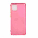 For Samsung Galaxy A91 Color Button Translucent Frosted TPU Four-corner Airbag Shockproof Case(Red)