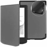 For PocketBook 619 Verse Lite / Pro PB634 Solid Color Voltage Custer Texture TPU Leather Smart Tablet Case(Grey)