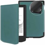 For PocketBook 619 Verse Lite / Pro PB634 Solid Color Voltage Custer Texture TPU Leather Smart Tablet Case(Dark Green)
