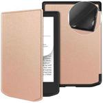 For PocketBook 619 Verse Lite / Pro PB634 Solid Color Voltage Custer Texture TPU Leather Smart Tablet Case(Rose Gold)