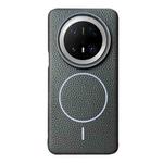 For Huawei Mate 70 Pro / 70 Pro+ Thin Circle MagSafe Litchi Grain TPU Phone Case(Black Purple)