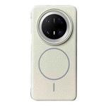 For Huawei Mate 70 Pro / 70 Pro+ Thin Circle MagSafe Litchi Grain TPU Phone Case(White Grey)