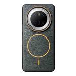For Huawei Mate 70 Thin Circle MagSafe Litchi Grain TPU Phone Case(Black Orange)