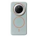 For Huawei Mate 70 Thin Circle MagSafe Litchi Grain TPU Phone Case(Blue Orange)