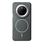 For Huawei Mate 70 Thin Circle MagSafe Litchi Grain TPU Phone Case(Black Purple)
