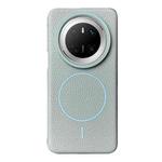For Huawei Mate 70 Thin Circle MagSafe Litchi Grain TPU Phone Case(Light Blue)
