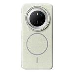 For Huawei Mate 70 Thin Circle MagSafe Litchi Grain TPU Phone Case(White Grey)