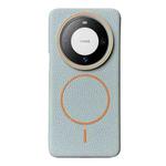 For Huawei Mate 60 Thin Circle MagSafe Litchi Grain TPU Phone Case(Blue Orange)