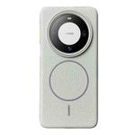 For Huawei Mate 60 Thin Circle MagSafe Litchi Grain TPU Phone Case(Titanium Gray)