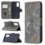 For Samsung Galaxy S20 FE 5G / S20 Lite Matching Color Crocodile Texture Horizontal Flip PU Leather Case with Wallet & Holder & Card Slots(Grey)