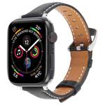 For Apple Watch 46mm / 49mm / 45mm / 44mm Silk Microfiber Leather Watch Band(Black)