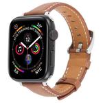 For Apple Watch 42mm / 41mm / 40mm / 38mm Silk Microfiber Leather Watch Band(Brown)
