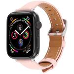 For Apple Watch 42mm / 41mm / 40mm / 38mm Silk Microfiber Leather Watch Band(Pink)