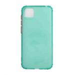 For Huawei Y5p Color Button Translucent Frosted TPU Four-corner Airbag Shockproof Case(Blue)