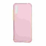 For Huawei Honor 20 Lite Color Button Translucent Frosted TPU Four-corner Airbag Shockproof Case(Pink)