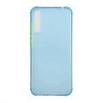For Huawei Honor 20 Lite Color Button Translucent Frosted TPU Four-corner Airbag Shockproof Case(Blue)