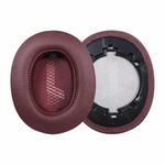 1 Pair Protein Leather Earphone Replacement Earpads For JBL Live 500BT(Dark Red)