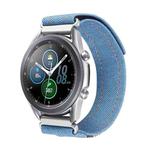 Kalebol 22mm Universal Nylon Loop Fastener Denim Watch Band(Light Blue)