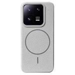 For Xiaomi 13 Thin Circle MagSafe Litchi Grain TPU Phone Case(Titanium Gray)