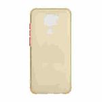 For Xiaomi Redmi Note 9 Color Button Translucent Frosted TPU Four-corner Airbag Shockproof Case(Yellow)