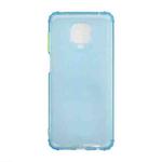 For Xiaomi Redmi Note 9 Pro Color Button Translucent Frosted TPU Four-corner Airbag Shockproof Case(Blue)