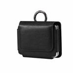 Multi-functional Faux Leather Waist-Hanging Bag For Foldable Phone , Size: 10 x 7.8 x 2.8cm(Black)