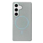 For Samsung Galaxy S23 FE 5G Thin Circle MagSafe Litchi Grain TPU Phone Case(Light Blue)