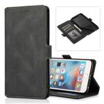 For iPhone 6 Retro Magnetic Closing Clasp Horizontal Flip Leather Case with Holder & Card Slots & Photo Frame & Wallet(Black)