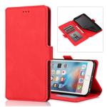 For iPhone 6 Retro Magnetic Closing Clasp Horizontal Flip Leather Case with Holder & Card Slots & Photo Frame & Wallet(Red)