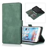 For iPhone 6 Plus Retro Magnetic Closing Clasp Horizontal Flip Leather Case with Holder & Card Slots & Photo Frame & Wallet(Green)