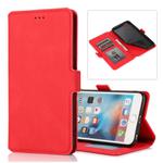 For iPhone 6 Plus Retro Magnetic Closing Clasp Horizontal Flip Leather Case with Holder & Card Slots & Photo Frame & Wallet(Red)