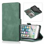 For iPhone SE 2022 / SE 2020 / 8 / 7 Retro Magnetic Closing Clasp Horizontal Flip Leather Case with Holder & Card Slots & Photo Frame & Wallet(Green)