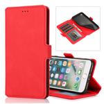 For iPhone SE 2022 / SE 2020 / 8 / 7 Retro Magnetic Closing Clasp Horizontal Flip Leather Case with Holder & Card Slots & Photo Frame & Wallet(Red)