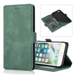 For iPhone 8 Plus / 7 Plus Retro Magnetic Closing Clasp Horizontal Flip Leather Case with Holder & Card Slots & Photo Frame & Wallet(Green)