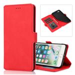 For iPhone 8 Plus / 7 Plus Retro Magnetic Closing Clasp Horizontal Flip Leather Case with Holder & Card Slots & Photo Frame & Wallet(Red)