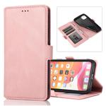 For iPhone 11 Retro Magnetic Closing Clasp Horizontal Flip Leather Case with Holder & Card Slots & Photo Frame & Wallet(Rose Gold)