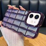 For iPhone 11 Wavy Texture Gradient Glitter Paper TPU Phone Case(Dark Purple)