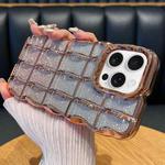 For iPhone 12 Pro Max Wavy Texture Gradient Glitter Paper TPU Phone Case(Rose Gold)