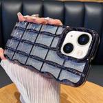 For iPhone 15 Plus Wavy Texture Gradient Glitter Paper TPU Phone Case(Black)
