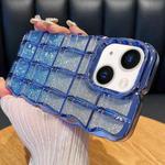 For iPhone 15 Plus Wavy Texture Gradient Glitter Paper TPU Phone Case(Blue)