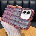 For iPhone 16 Wavy Texture Gradient Glitter Paper TPU Phone Case(Pink)