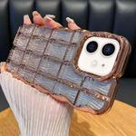 For iPhone 11 Wavy Texture Water Ripples Glitter Paper TPU Phone Case(Rose Gold)