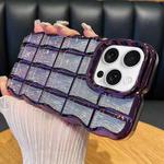 For iPhone 12 Pro Max Wavy Texture Water Ripples Glitter Paper TPU Phone Case(Dark Purple)