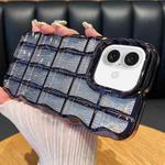 For iPhone 16 Plus Wavy Texture Water Ripples Glitter Paper TPU Phone Case(Black)
