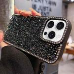 For iPhone 12 Pro Max Diamond Glitter Shiny Surface TPU Phone Case(Black)